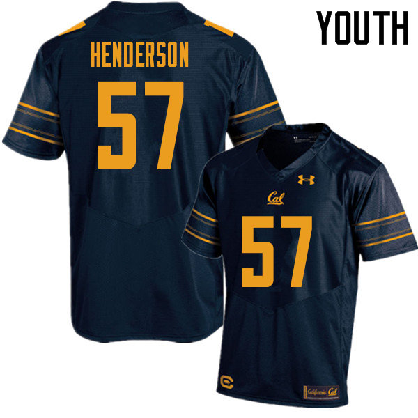 Youth #57 Nick Henderson Cal Bears UA College Football Jerseys Sale-Navy - Click Image to Close